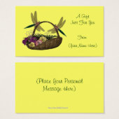 Libellen op mandje gepersonaliseerde cadeau Kaart  (Voorkant /achterkant)