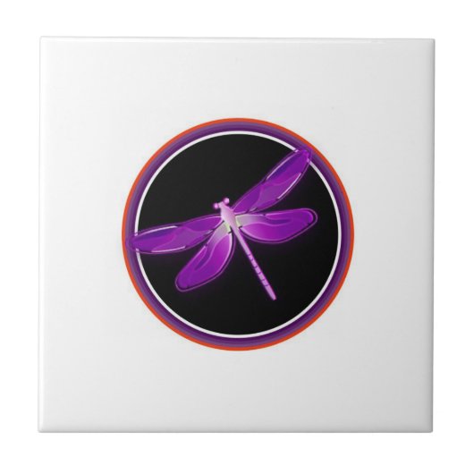 libellen tegel of trivet tegeltje (Voorkant)