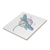 libellen tegeltje (Zijkant)