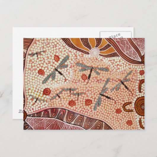 Libellen van het Desert Briefkaart (Voorkant / Achterkant)