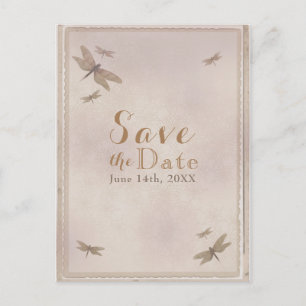 Libellen Vintage Libel Chic Save The Date Aankondigingskaart