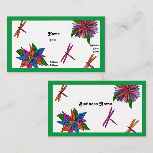 Libellen Visitekaartjes (Voorkant / Achterkant)