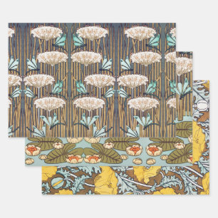Libellen Waterlelies Moeras Art Nouveau Inpakpapier Vel