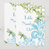 Libelles Wervelingen Scroll Moderne Bloemen Tafeln Kaart (Voorkant / Achterkant)