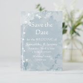 Libellule Aquarelle Bleu Vert Save the Date (Debout devant)