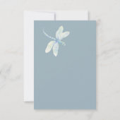Libellule Aquarelle Bleu Vert Save the Date (Dos)