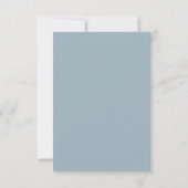 Libellule Bleu Ardoise Simple Végétal Mariage RSVP (Dos)