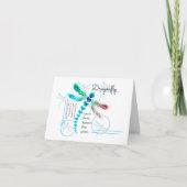 Libellule | Cartes de vœux sarcelle (Devant)