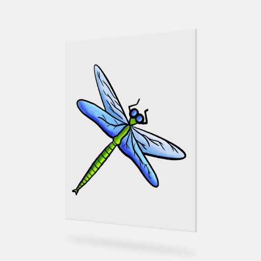 libellule colorée sur une branche (Angle)