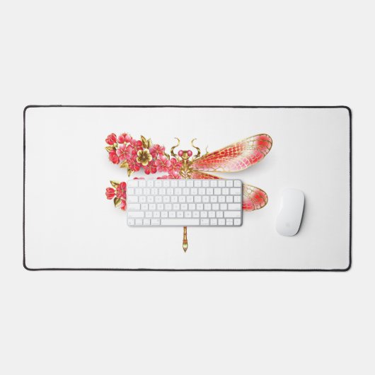 libellule de fleurs avec sakura de bijoux (Clavier et souris)