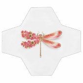 libellule de fleurs avec sakura de bijoux (Plat)