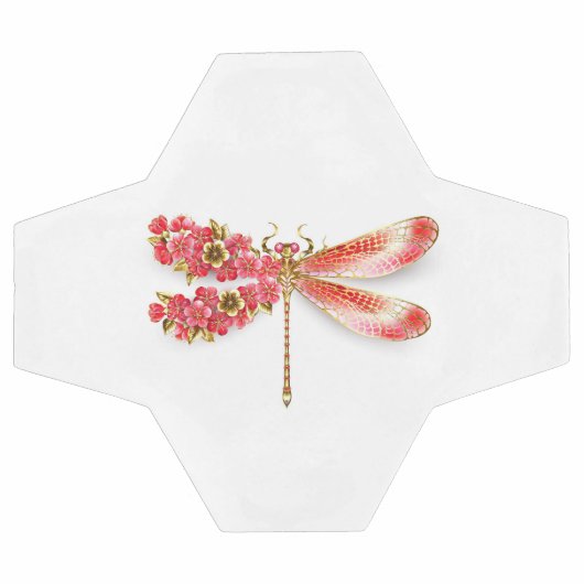 libellule de fleurs avec sakura de bijoux (Plat)