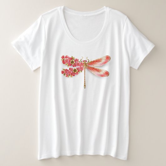 libellule de fleurs avec sakura de bijoux (Design devant)