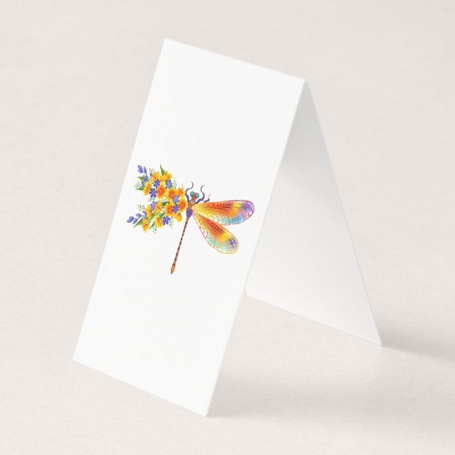 libellule de fleurs jaunes (Back)