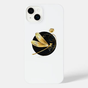 libellule d'or en cercle noir