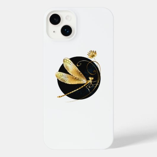 libellule d'or en cercle noir (Verso)