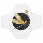 libellule d'or en cercle noir (Plat)