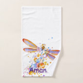 Libellule éclaboussure personnalisée (Serviette à main)