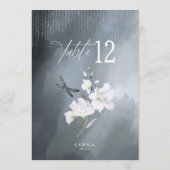 Libellule Floral Sweet 16 Bleu Numéro de Table ID1 (Dos)