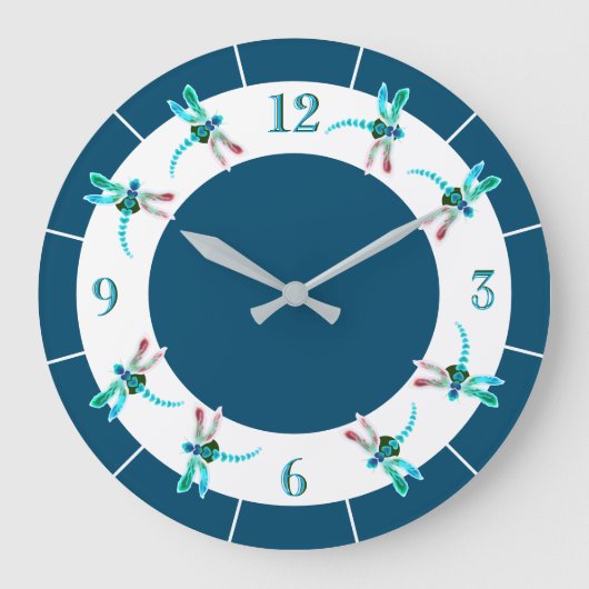 libellule | Horloge Turquoise (Recto)