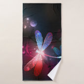 libellule rouge brillante (Serviette de bain)