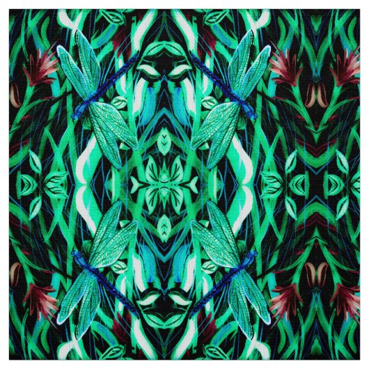 Libellule Tissu Aqua (Échantillon)