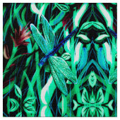 Libellule Tissu Aqua (Fermer)