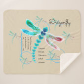 libellule | Turquoise et kaki moyenne couverture S (Devant (Horizontal))