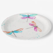 Libellules 2 assiettes en papier (Angle)