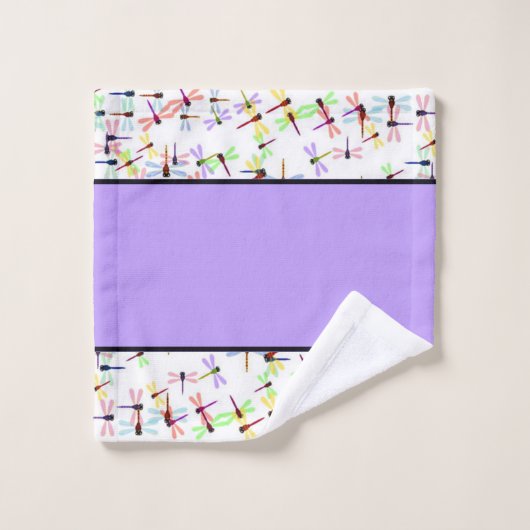 libellules colorées (Gant de toilette)