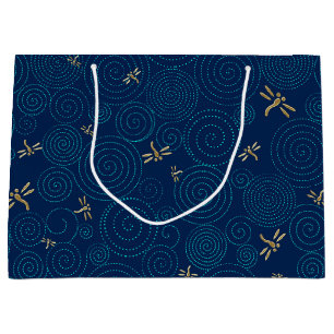 libellules dans la pluie grand sac cadeau