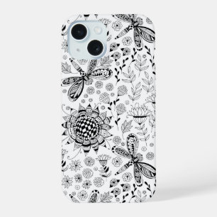libellules et fleurs