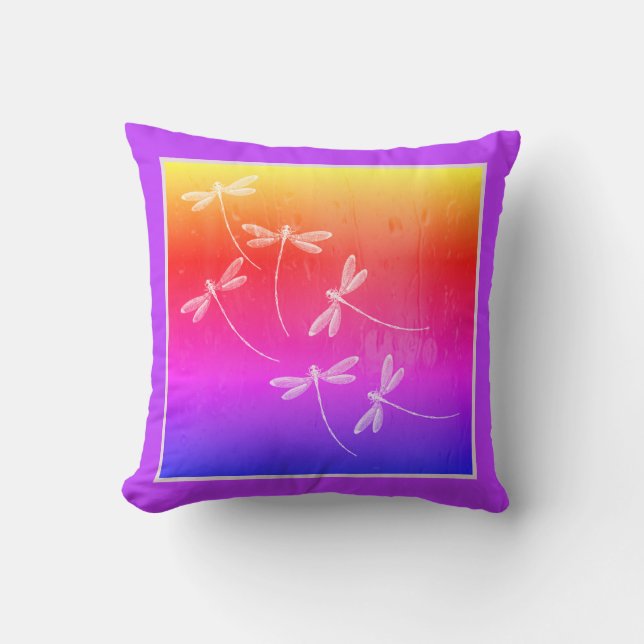 Libellules sur l'eau coussin décoratif (Recto)