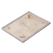 Libellules violettes et dorées Journal libellule p (Côté gauche)
