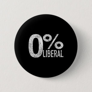 Liberaal-democraat nul procent liberaal pro Trump Ronde Button 5,7 Cm