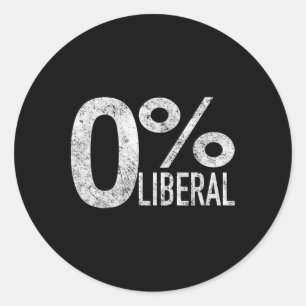 Liberaal-democraat nul procent liberaal pro Trump Ronde Sticker