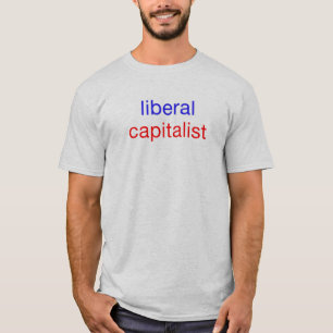 Liberaal Kapitalist Zowel Blauw & Rood Grappig Pol T-shirt