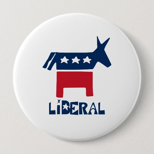 liberaal ronde button 4,0 cm (Voorkant)