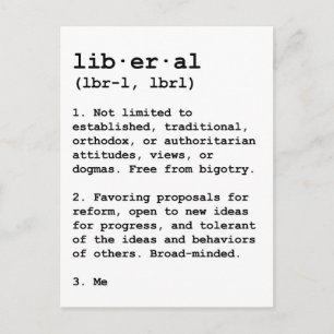 Liberal defined briefkaart