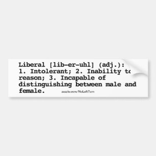 Liberal Definition Bumpersticker