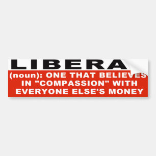Liberal Definition Bumpersticker