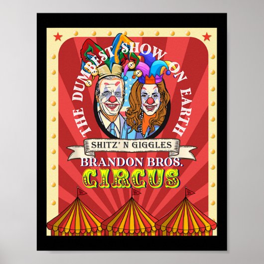 Liberal Democrat Circus Dumbest Harris Squad Fun T Poster (Voorkant)