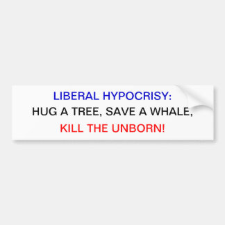 LIBERAL HYPOCRISY BUMPERSTICKER