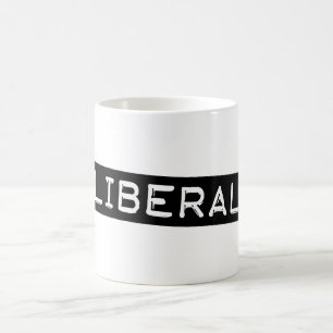 Liberal Label Tape Funny Democraat Koffiemok