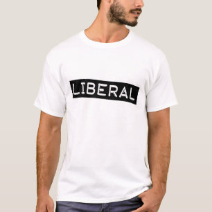 Liberal Label Tape Funny Democraat T-shirt