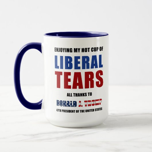Libéral Larmes 47ème Président - 15 oz. Mug (Gauche)