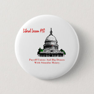 Liberal Lesson 10. Loondienst-unies Ronde Button 5,7 Cm