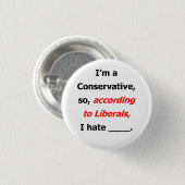 Liberal Lies Name Badge Ronde Button 3,2 Cm (Voorkant /achterkant)