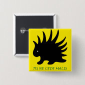 Liberal Porcupine Button- M4 Vierkante Button 5,1 Cm (Voorkant /achterkant)