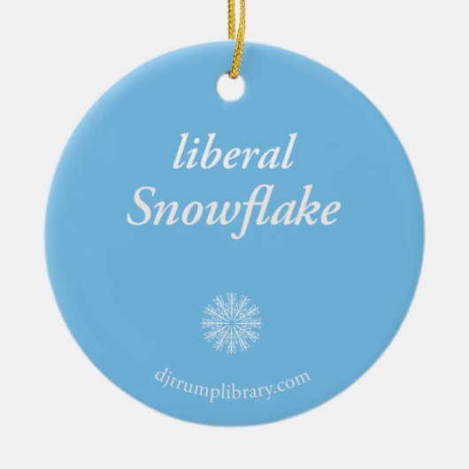 "Liberal Snowflake" Round Keramisch Ornament (Voorkant)